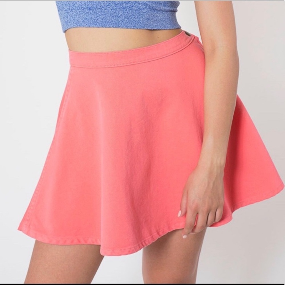 American Apparel circle skirt in coral size S